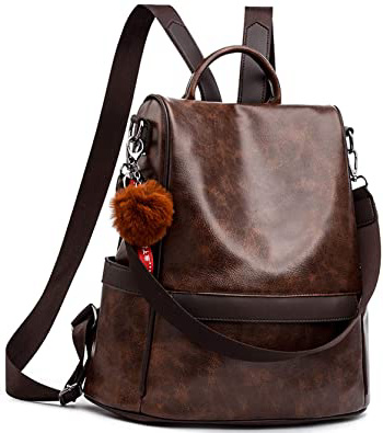 Anti-robo Mujer Mochila de Cuero