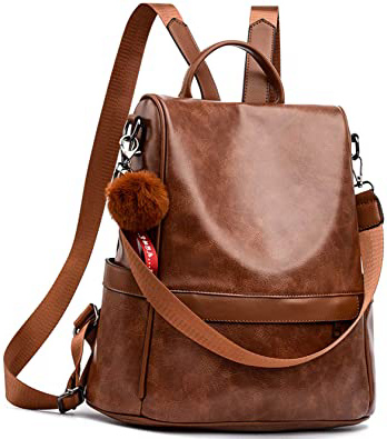Anti-robo Mujer Mochila de Cuero