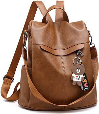 Mochila de las mujeres antirrobo impermeable mochila casual monedero de cuero de la PU bolsa de hombro de la escuela ligera
