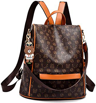 shepretty Mochila Cuero antirrobo Impermeable