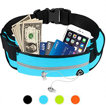 Bolsa de Cintura de Teléfono Riñoneras Deportivas Antirrobo Impermeable con Orificio para Auriculares para Correr al Aire Libre para Hombres y Mujeres