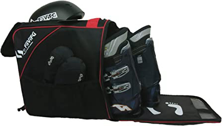 Driver13 Bolsa de Botas de esquí Combi con Compartimento para Casco (2019) Negro-Rojo