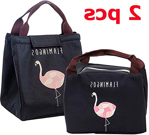 SLOSH 2 Bolsa Termica Comida Trabajo Almuerzo Porta Alimentos Infantil Niños Oficina Bolsa Calor Hombres Mujer (Negro 2pcs)