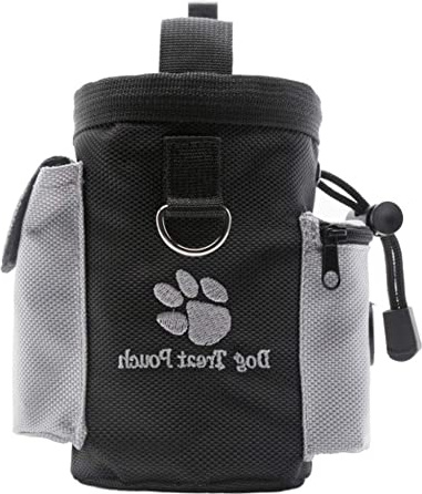 Hosaire 1X Bolso para recompensas caninas para Perro Bolso Perro Entrenamiento Alimentos Bolsa de Bolsa Caca incorporada Fácil de Llevar para Correr Senderismo Ciclismo Camping etc (Negro)