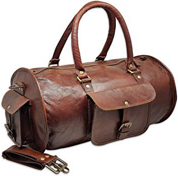 Jaald 45 Cm Bolso Bolsa Viaje Veliz Equipaje De Cuero Piel Grande Vintage para Cabina Fin Semana Gimnasio Deportes Carry-On Hombre Y Mujer