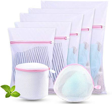 EUGO Bolsas para la colada Bolsas de Lavandería Bolsas (Rosa 7pcs)