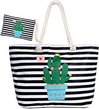 Czemo Bolsa de Playa Grande con Cremallera de Mujer Bolso de Mano Shopper Bolsa Totalizadores del Recorrido