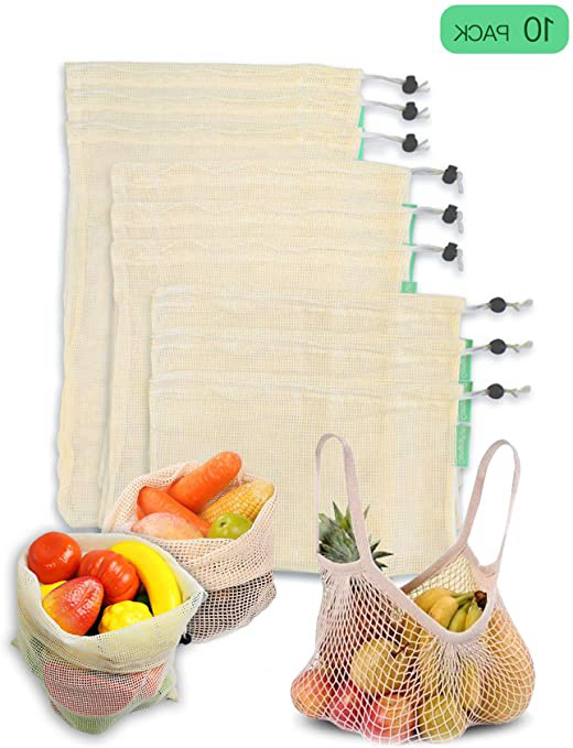 
                
                    
                    
                

                
                    
                    
                        CompraFun Bolsas Reutilizables de Compra, Bolsas de Malla de Algodón Lavables y Transpirables para Frutas, Verduras, Juguetes. Libres de BPA, Ecológicas y Biodegradables (3*S, 3*M, 3*L, 1*XL). Set 10
                    
                

                
                    
                    
                
            