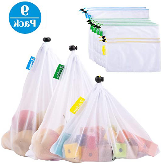 
                
                    
                    
                

                
                    
                    
                        Zindoo Bolsas Compra Reutilizables Ecológicas, Alternativa al plástico, Lavable y Transpirable Bolsa de Malla para Almacenamiento Fruta Verduras Juguetes 9PCS(2S*5M*2L)
                    
                

                
                    
                    
                
            