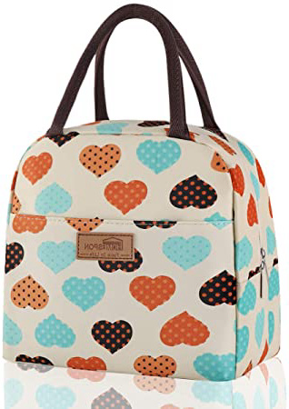 HOMESPON Bolsa Isotérmica de Almuerzo Lunch Bag Bolsa Térmica Porta Alimentos Tela Impermeable Plegable Bolso de Picnic para Mujeres, Adultos, Estudiantes y Niños