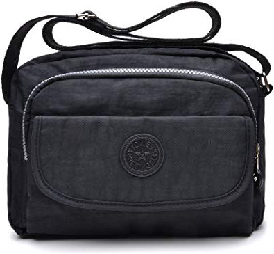 tuokener Bolso de Mujer Bandolera Bolsillos Impermeable Bolsos Pequeños Bandoleras Bolsa para Viaje Crossbody Bag Nylon Waterproof