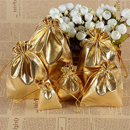 HOMIXES 100 Bolsas Regalo para Joyas Rectángulo Bolsas de Cordón Yute Bolsa de Almacenamiento Natural Cumpleaños Boda Navidad Bolsitas de Tela Saco