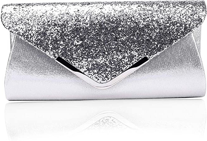 Bolsa de Noche Mujer Bolso de Mano Bolso Clutch de Embrague Monedero con Brillantes para Mujeres y Señoras Bolsas de mensajero para Fiesta de Noche Boda Banquete de Novia
