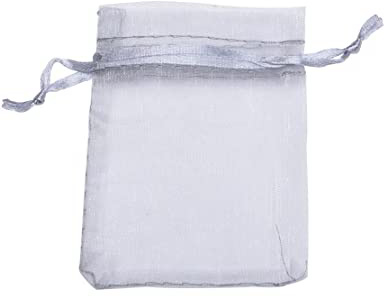 100 bolsas de organza plata