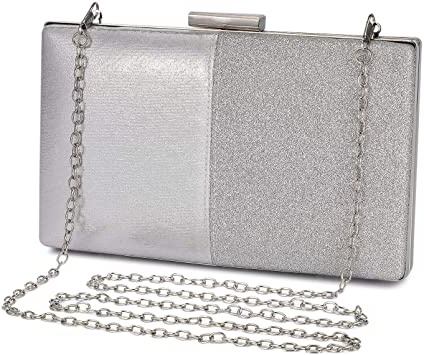 BAIGIO Bolso de Noche de Lujo Bolso de Hombro Mujer Glitter Diamond Embrague Bolsos de Hechos a Mano Cadena de Encogimiento para Boda Fiesta Baile