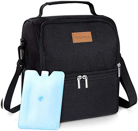 Lifewit Bolsa Térmica Porta Alimentos con Paquete de Hielo Doble Compartimentos Aislamiento Bolsa de Almuerzo para Hombres,Mujeres,Niños,Bebé,Bolso Térmico para Camping,Excursión,Playa Refrescos,7L
