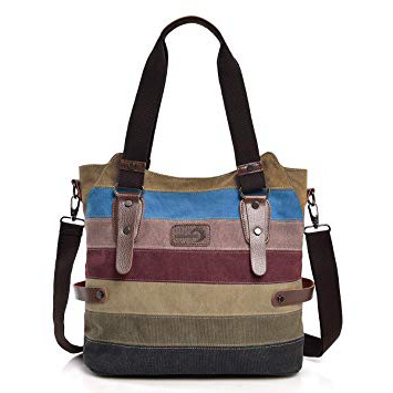 CHEREEKI Bolsos de Mujer, Bolsos para Buen tamaño y Varios Bolsillos, Bandolera o con Las Asas (Multi-Color)