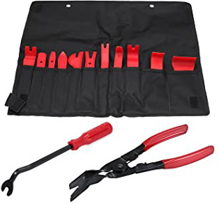 Neoteck 13 pcs Herramienta Desmontar Multifucionales Herramientas Kit de Desmontaje con Bolsa Portátil para Car Audio Radio Panel de la Puerta Ventana