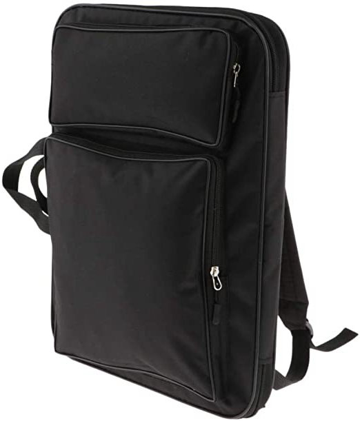 sharprepublic 8K A3 Bolsa de Paneles de Artísta Bag para Dibujar Pintura Contenedor Impermeable 2 en 1 Accesorios de Obras de Arte - café