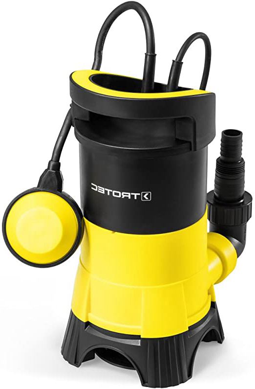 TROTEC Bomba Sumergible para Agua residuales TWP 4025 E (0,4 kW), MAX. 7500 l/h, 5 m Altura de impulsiòn MAX, Tamaño de Grano: 5 mm