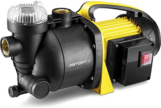 TROTEC Bomba de jardín con Filtro TGP 1005 E Bomba de Agua aspersor para césped 1000 W 3300 l/h Capacidad