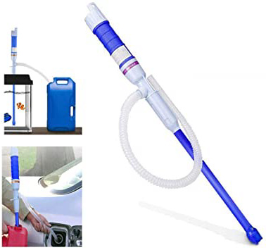 Bomba de agua operada a batería Bomba de agua Bomba de transferencia de líquido Bomba de combustible portátil con sifón eléctrico Bomba de combustible Gasolina Diesel Fluido Bomba de aceite Azul