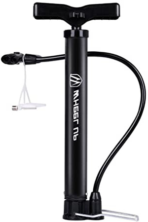 Letton Bomba de Suelo para Bicicleta, portátil, Reversible, válvulas Presta y Schrader, Mini Bomba de Aire para Bicicleta, 120 PSI con Aguja de Bola multifunción
