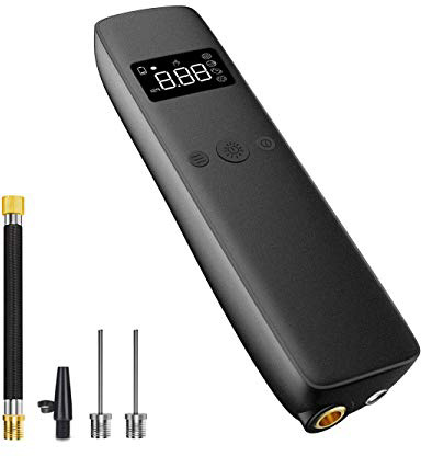 Cadrim Bomba de Bola Eléctrica, Inflador de Bola Inteligente e Inflación de Aire de Mano con 2 Agujas y 1 Boquilla para Balón Deporte Fútbol, Baloncesto, Fútbol, Voleibol, Rugby