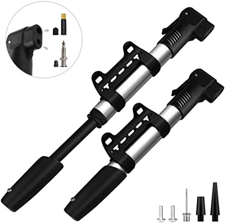 synmixx Mini bomba de Aire para Bicicleta Presión Máxima 120 PSI/8 Bar, con Presta & Schrader Minibombas para Bicicleta de Carretera, Bicicleta de Montaña