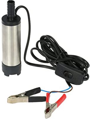 Bomba sumergible de acero inoxidable de 12 V y 38 mm para coche, camioneta, caravana o barco, bomba de agua de transferencia para aceite, combustible diésel