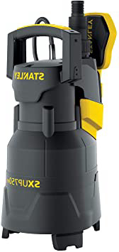 Stanley Bomba Sumergible de plástico para Agua Sucia. Potencia Nominal 750 W. Máxima tasa de Flujo 13500 l/h. Presion 0,8 Bares