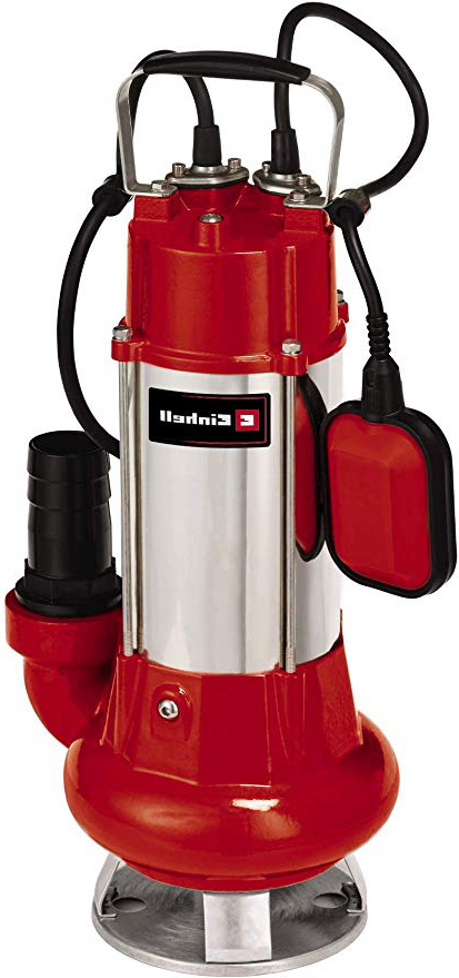 Einhell GC-DP 1340 G - Bomba de aguas sucias (1300 W, capacidad de 23.000 l/h, profundidad max. de inversión 5m, conexión de manguera 59.6mm, cuerpos extraños hasta 40 mm, incl. cable de 6 metros)