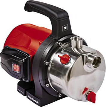 Einhell 4181460 Bomba de trasvase (potencia de 1.200 W, capacidad máxima 5.000 l/h), 1200 W, Negro, Rojo, Acero inoxidable