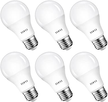 6 Unidades Bombillas LED A60, Casquillo E27, 8.5W equivalente a 60W, 6500K Luz Blanca Fría, 806 lúmenes, Garantía 3 años, No regulable - LVWIT.