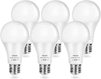 ZIKEY Bombilla LED A65, Casquillo E27, 12 W equivalentes a 100 W, 6000K Luz Blanca Fría, 1100 lúmenes, No regulable - Paquete de 6