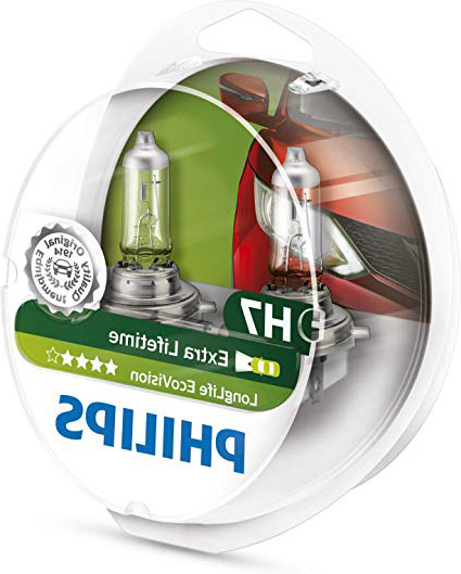 Philips 12972LLECOS2 LongLife EcoVision - Bombillas para faros delanteros (H7, 2 unidades)