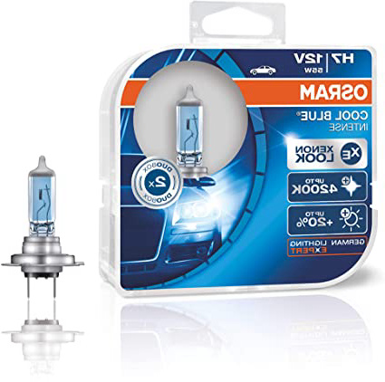 COOL BLUE INTENSE H7 de OSRAM, lámpara para faros halógena, 64210CBI-HCB, automóvil de 12 V, estuche doble (2 unidades)