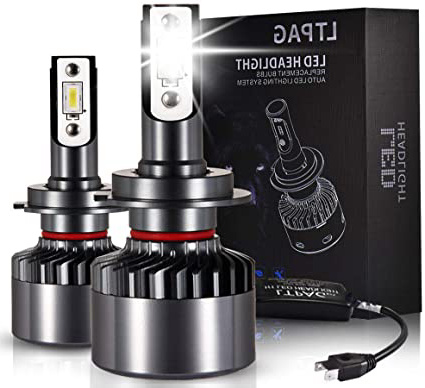 Bombilla H7 LED Coche, LTPAG 2pcs 72W Lampara H7 LED 12V/36V Luces LED Coche H7, 2019 Novísimo 12000LM Faros Reemplazo de Halógena y Kit Xenón H7, Blanco 6000K, Garantía de 2 años