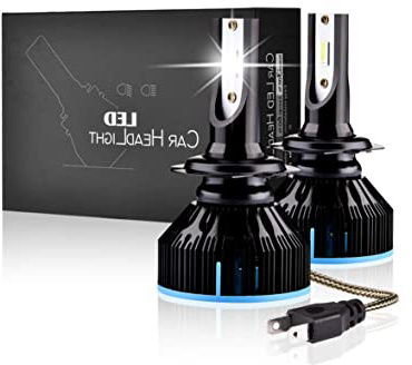 LTPAG Bombilla H7 LED Coche, 2019 Novísimo 2pcs 72W Lampara H7 LED 12V/36V Luces LED Coche H7, 12000LM Faros Reemplazo de Halógena y Kit Xenón H7, Blanco 6000K, Garantía de 2 años