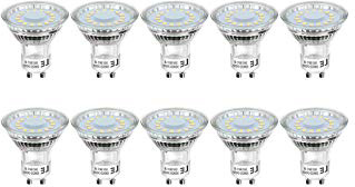 LE Bombillas LED, GU10 4W Equivalente 50W Halógena 350lm Blanco Luz de Día, Pack de 10