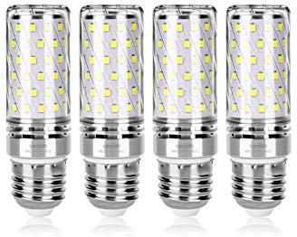 Wedna E27 LED maíz bombilla, 15W Blanco Frío, 120W Incandescente Bombillas Equivalentes, 1500Lm, Edison tornillo bombillas, No regulable - 4 unidades