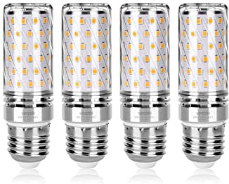 Wedna E27 LED maíz bombilla, 15W Blanco Cálido, 120W Incandescente Bombillas Equivalentes, 1500Lm, Edison tornillo bombillas, No regulable - 4 unidades