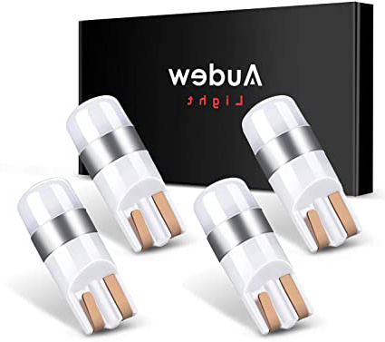 Audew 4 x W5W T10 Canbus LED Bombillas Coche SMD3030 6000K IP65 para Luces de Interior y Exterior Xenón Blanco
