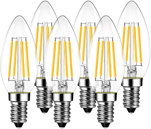 LVWIT Bombillas Vela de Filamento