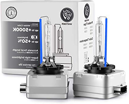 Whitiger Auto D1S Bombilla HID Xenon Lámpara 6000K, 12V 35W, 2 unidades