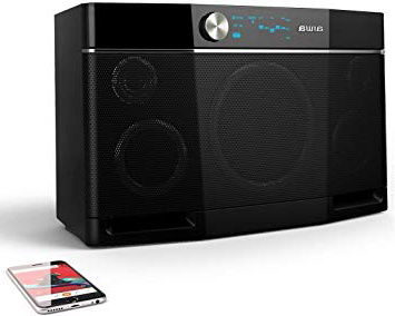 Aiwa Exos-9 Altavoz Bluetooth, subwoofer de 6.5'', sonido estéreo, música alta sin distorsión, altavoz inalámbrico, conector NFC, ecualizador gráfico, 9 horas de reproducción