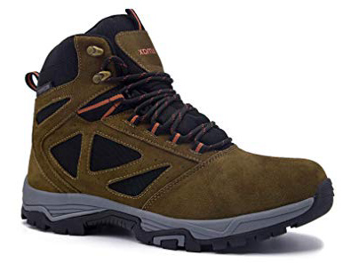 Botas de Montaña para Hombre, Zapatillas de Senderismo Impermeable Antideslizante Zapatos de Deporte Exterior Calzado de Alta Caña Trekking Sneakers (Marrón, Gris, Azul)