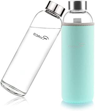 Ryaco Botella de Agua Cristal