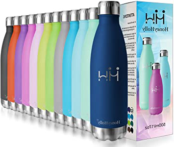 HoneyHolly Botella de Agua Acero