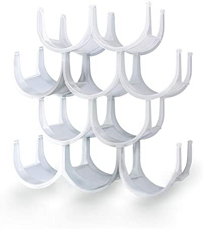 Balvi - botellero para 10 Botellas. Formado por 10 módulos Individuales. Permite Diferentes configuraciones. Fácil Montaje, sin Herramientas. Color translúcido.